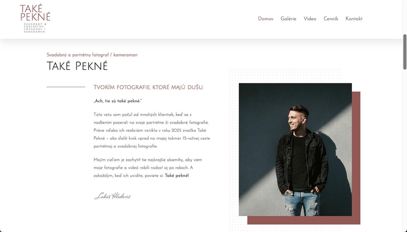 Webová stránka — ukážka